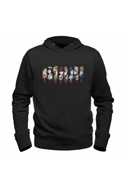Alfa Tshirt Steins Gate Baskılı Siyah Sweatshirt