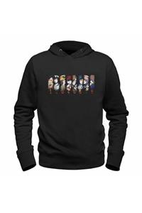 Alfa Tshirt Steins Gate Baskılı Siyah Sweatshirt