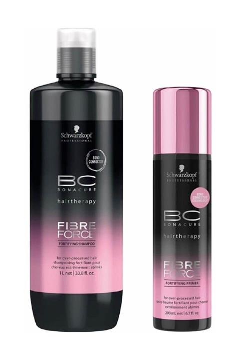 Bonacure Bc Keratin Seti-Bc Fibre Force Keratin Şampuanı 1000 ml + Durulanmayan Sprey Krem 200 ml