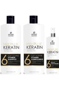 Elose Keratin Özlü Saç Şampuanı (1000 Ml), Keratin Özlü Saç Kremi (1000 Ml), Keratin Özlü Saç Sütü (250ml)