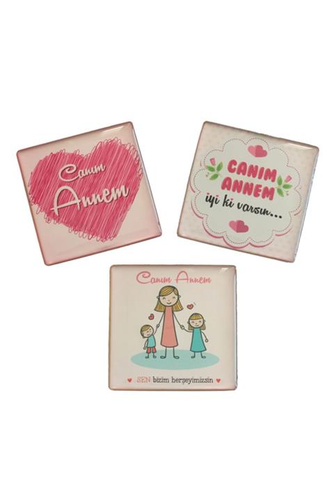 Myros Anne Temalı 3'lü Buzdolabı Magnetleri Seti