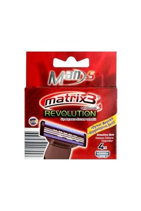 Wilkinson Sword Matrix 3 Revolution Sistem Tıraş Bıçağı 4'lü Yedek