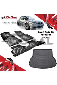 Rizline Bmw 3 Serisi E46 1998-2004 Uyumlu Paspas Ve Bagaj Havuzu Set