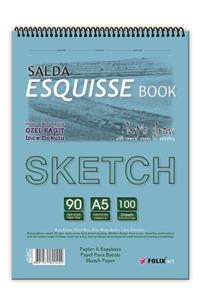 Folix Sketchbook Salda A5 Spiralli Eskiz Defteri 90 gr 100 Yaprak