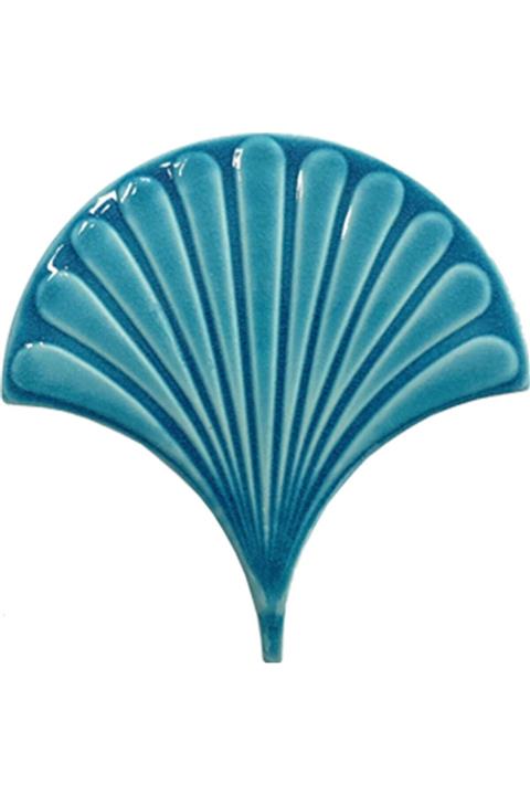 Armada Çini 17x17 Cm Turkuaz Istiridye Balık Pulu Desenli Çini