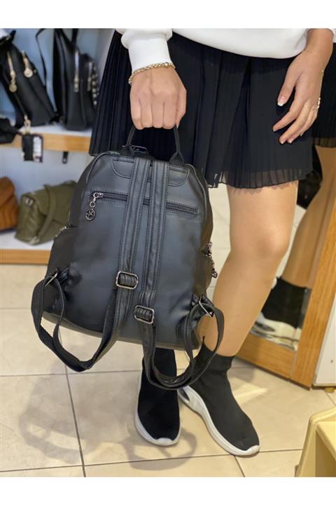 Nas Bag Kadın Siyah  Sırt Çantası 21437