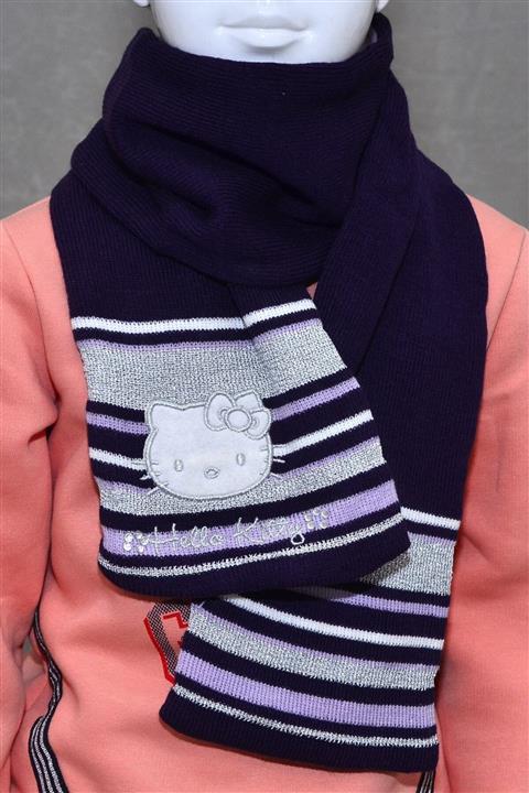 C&A Kız Çocuk Mor Hello Kity Simli Atkı