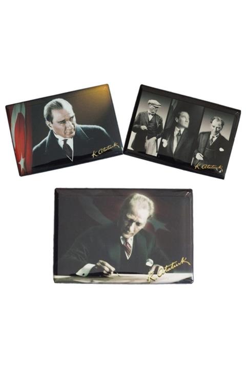 Myros Atatürk Temalı 3'lü Buzdolabı Magnet Seti