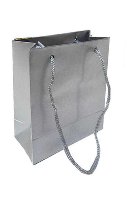 Evsay 25 Adet Düz Renk Karton Çanta Gri( 12 Cm * 17 Cm )