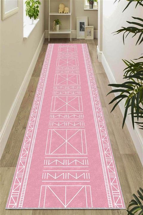 NeluxHome Kaymaz Taban Makinede Yıkanan Iskandinav Kesme Rulo Yolluk Ar522