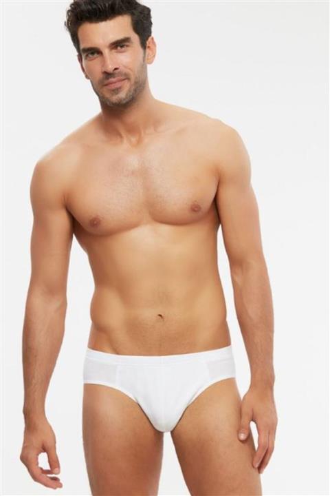 Kom Erkek %100 Pamuk Slip Külot 2'li Paket Beyaz