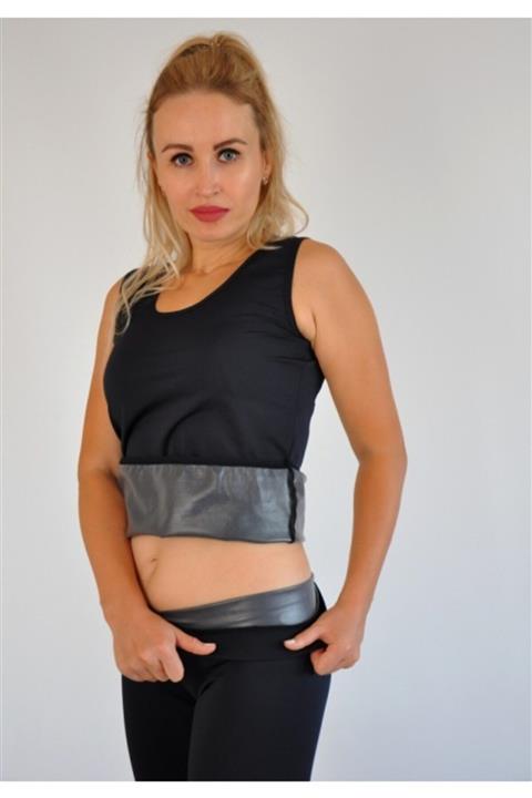 lovebox Içi Polimer Kaplama Yağ Yakan Lacivert Atlet Ve Yüksek Bel Tayt Termal Korse Içlik Takım