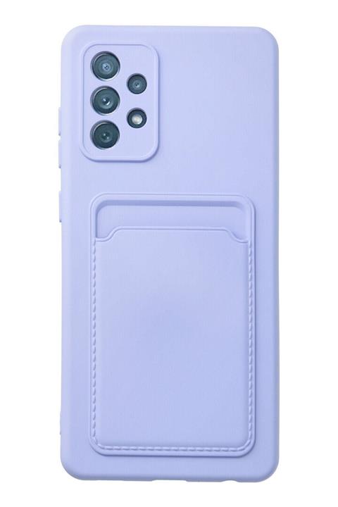 Samsung Galaxy A52 Kılıf Kelvin Kartvizitli Silikon - Lila