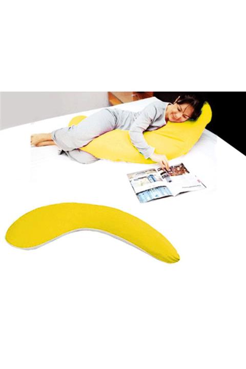 aksuticaret Yarım Boy Hamile Ve Uyku Yastığı ( Sarı )