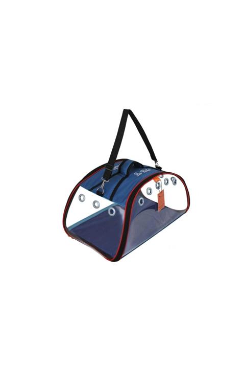 LAVİSTA Şeffaf Ufo Sport Kedi Köpek Taşıma Çantası - Mavi