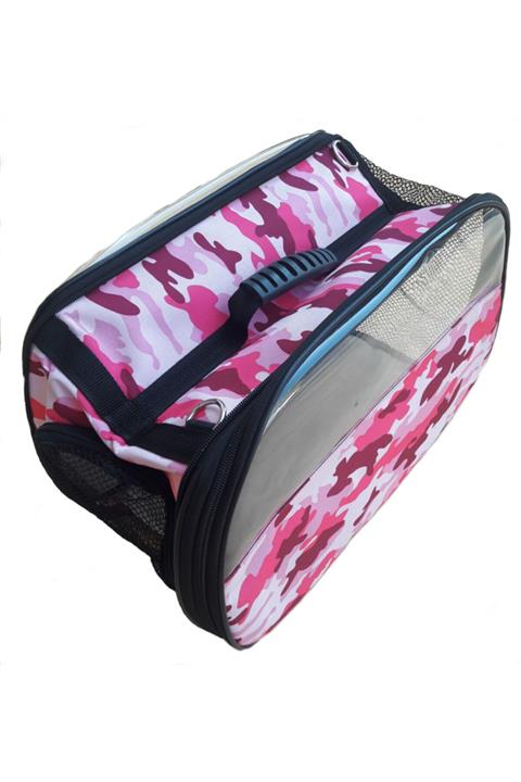AMORE Airlines Dalmaçyalı Katlanabilir Xsmall Kedi Köpek Taşıma Çantası Pembe