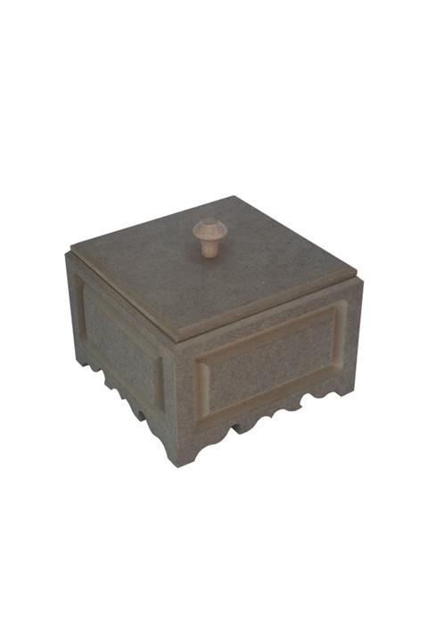 Buradadavar Hobi Ahşap Şekerlik Kutu 14x14x10