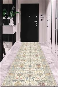 Viva Home Makinede Yıkanabilen Kaymaz Tabanlı Vintage Kesme Rulo Yolluk Ar659