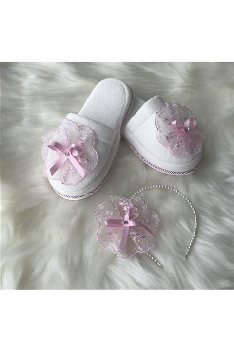 Simsim Tasarım Lohusa Terlik Taç Seti