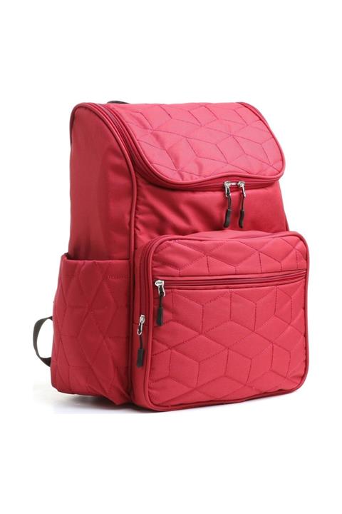 H&S Design Baby Mom Kapitoneli Sırt Çantası (kırmızı)