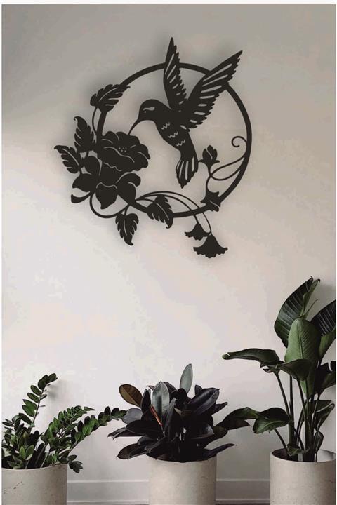 EF Home Lazer Kesim Ahşap Duvar Dekoru Sinek Kuşu