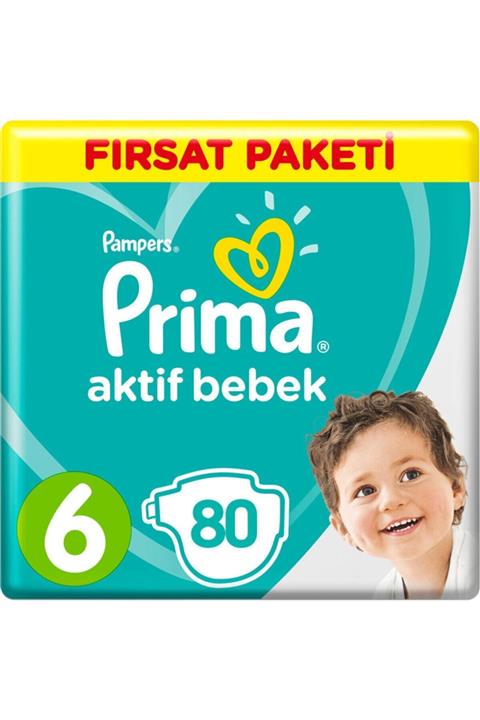 Prima Bebek Bezi 6 Beden Fırsat Paketi 13-18 Kg (2*40) 80 Adet