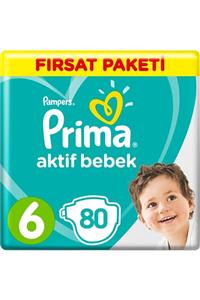 Prima Bebek Bezi 6 Beden Fırsat Paketi 13-18 Kg (2*40) 80 Adet