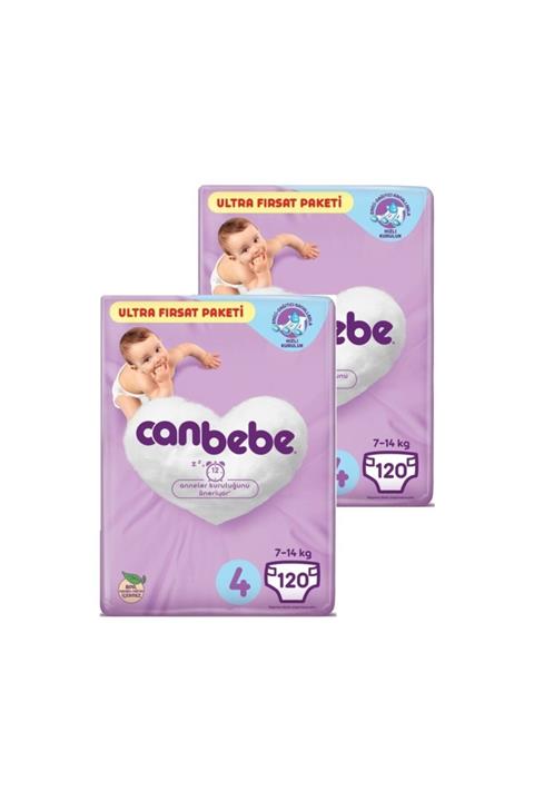Canbebe Ultra Fırtsat Pakeri 4 Beden (120x2) 240 Adet