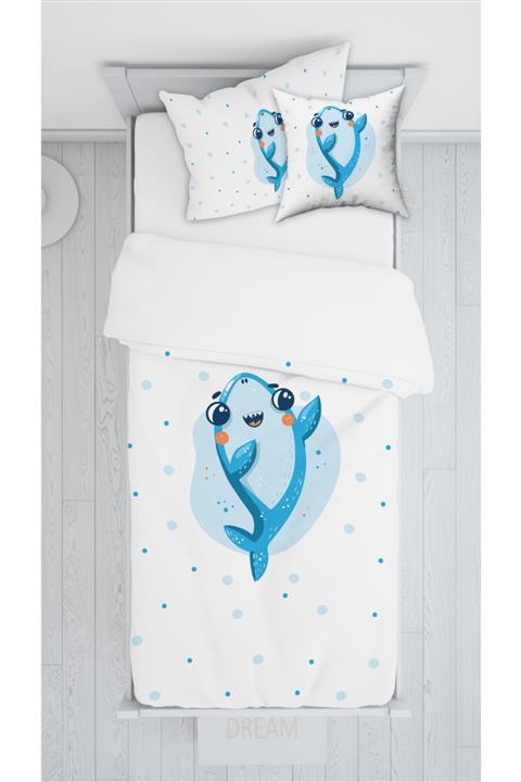 halımarkt E011 Mutlu Balık Sadece Yatak Örtüsü 140x220