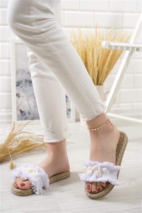 MaskButik Titan Inci Terlik Beyaz