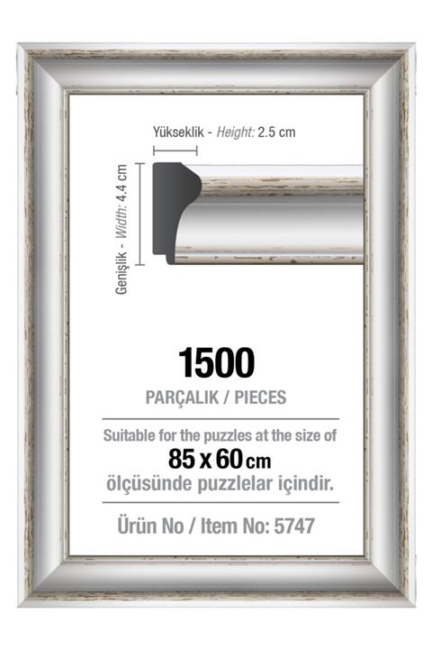 Art Puzzle 1500' Lük Beyaz 85 X 60 Cm (43 Mm) Puzzle Çerçevesi