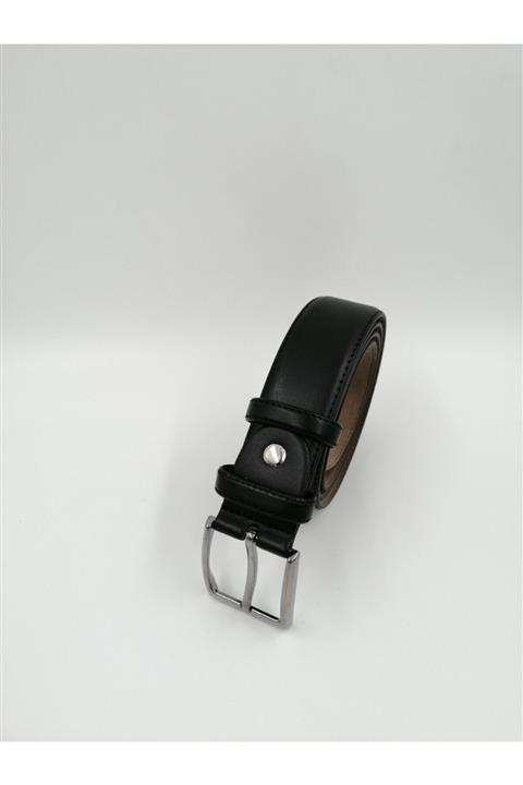 Simder Deri Simder 3.5 Cm Dikiş Desenli Şık Kumaş Kemeri