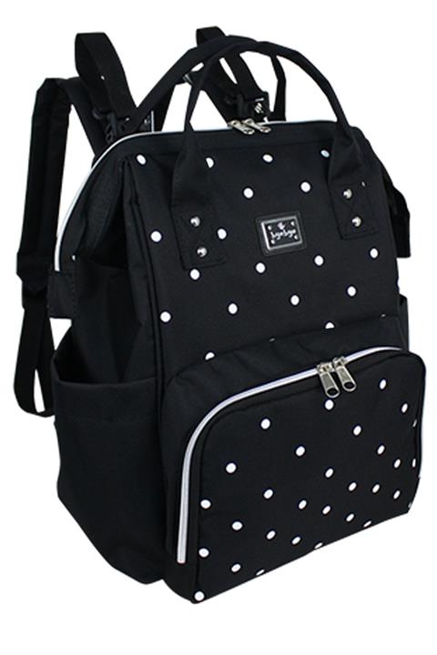 Bye Bye Paris Anne Bebek Bakım Sırt Çantası-siyah Puanlı