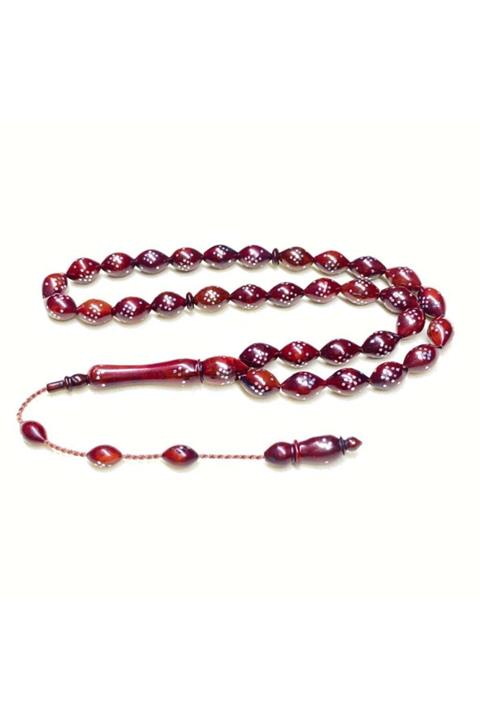 izmur tesbih Kuka Üzerine Gümüş Çakma Işlemeli  Beyzi Model Tesbih