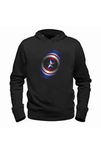 Alfa Tshirt Captain America Kapşonlu Sweatshirt