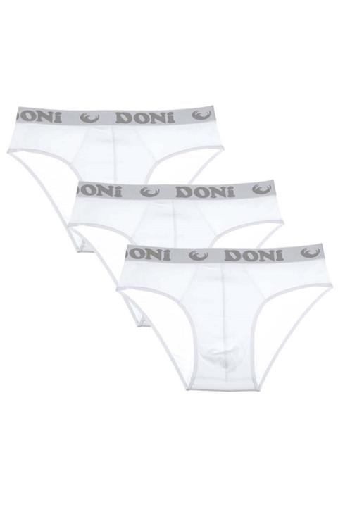 Donella 3'lü Beyaz Erkek Slip - 7471-3lu