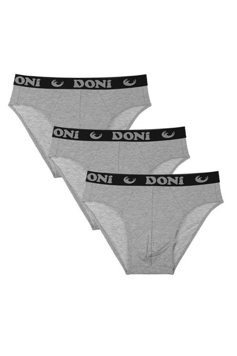 Donella 3'lü Gri Erkek Slip - 7472-3lu