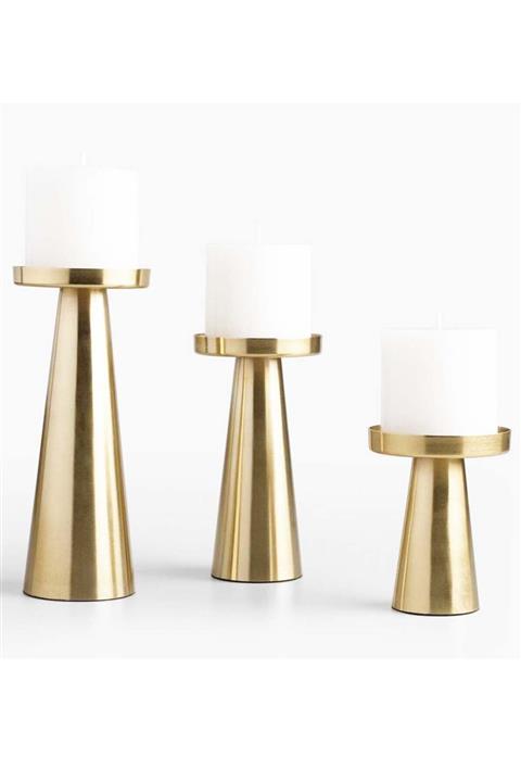 Yakamoz Bronz Triple - 3'lü Mumluk Seti