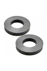 Dünya Magnet 2 Adet 55mm X D25mm X 8mm Ferrite Kömür Halka Mıknatıs Magnet (2'li Paket)