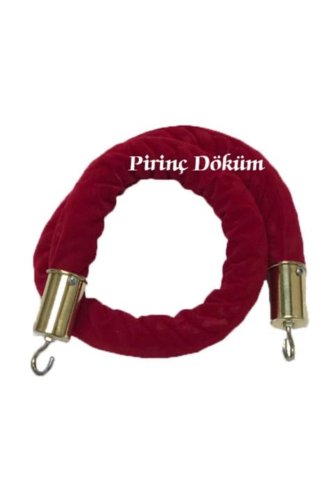 pirinçdöküm Bariyer Kordonu Halatı 100 Cm Pirinç Kancalı