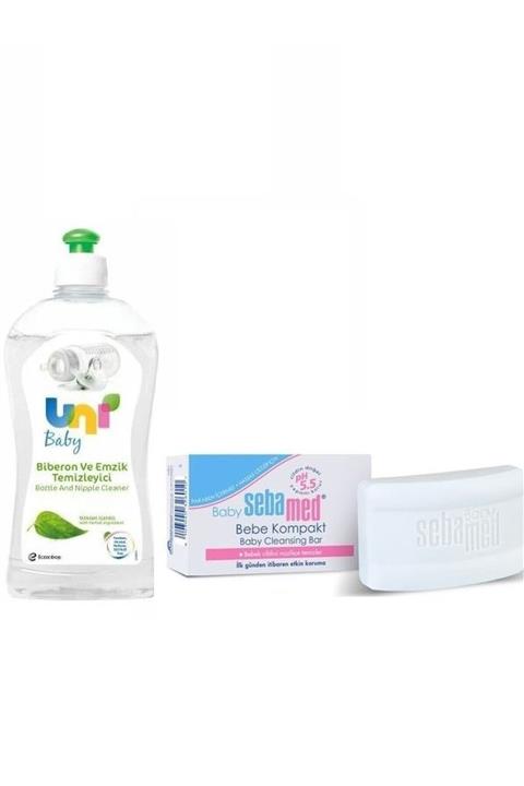 Uni Baby Paraben Içermeyen Biberon Emzik Temizleyici 500 Ml+hassas Ciltlere Özel Bebe Kompakt 100 Gr