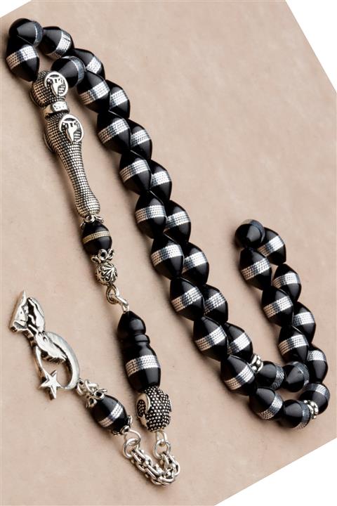 OTTOTESBİH 925 Ayar Gümüş Aksesuarlı Bozkurt Model Sarmal Kuka Tesbih