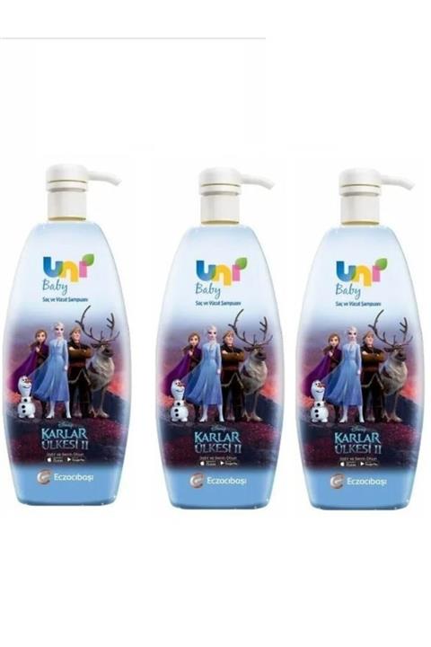 Uni Baby Unıbaby Frozen Şampuan 700 ml  3 Adet