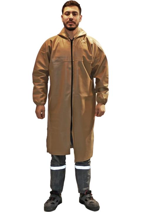 ALCERA Suni Deri Yağmurluk Sütlü Kahve