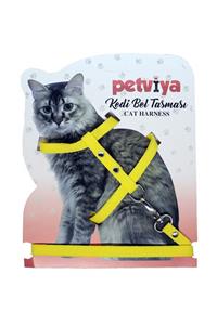 petviya Ayarlanabilir Kedi Göğüs (bel) Tasması Sarı