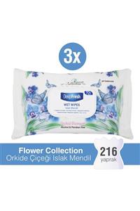 Deep Fresh Flower Collection Islak Mendil Orkide Çiçeği 3 x 72 Yaprak