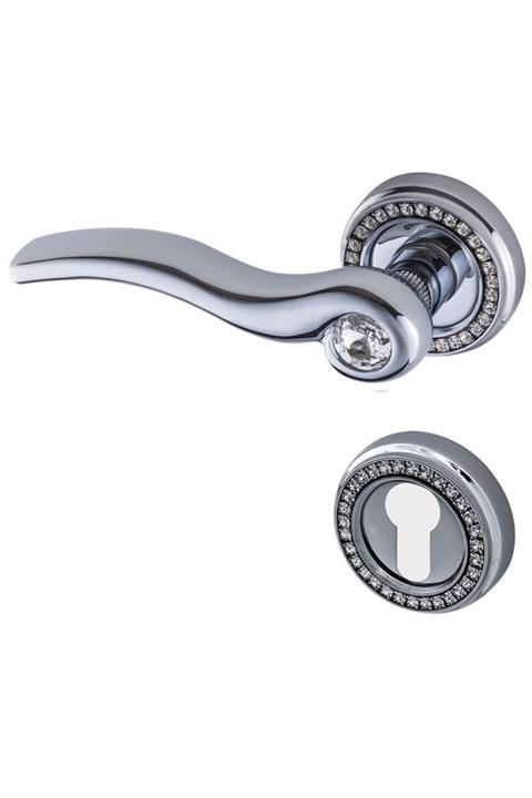 DOĞANLAR KAPI KOLLARI Doğanlar Dilek Krom Rozetli Kapı Kolu Rozetli Yale Sol