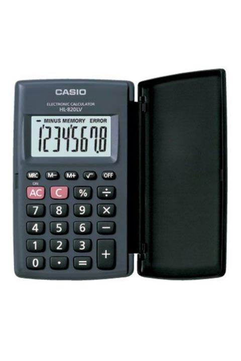 Casio Hl-820lv-bk 8 Hane Siyah Cep Tipi Hesap Makinesi