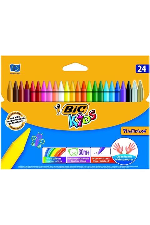 Bic Kids Plastidecor 24 Renk Pastel Boya