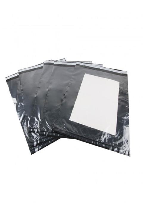 E DERİN AMBALAJ Siyah Şeffaf Kargo Poşeti 30x38+5 250 Adet